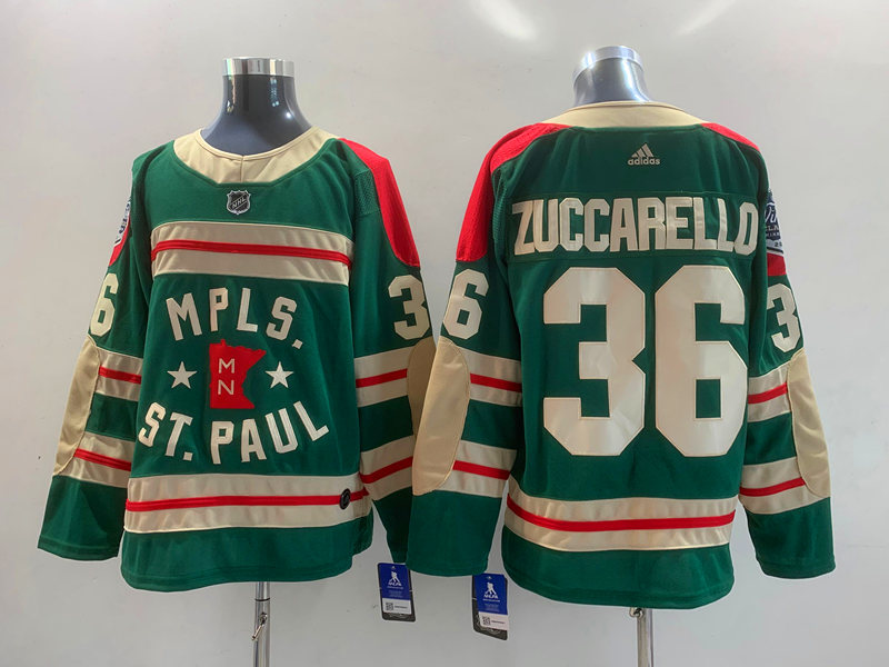 Men's Minnesota Wild Mats Zuccarello #36 Green Breakaway Jersey